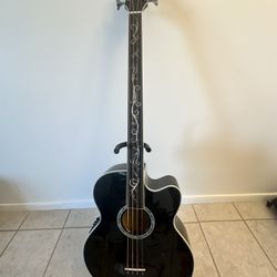 MICHAEL KELLY DRAGONFLY FRETLESS 4 (ACOUSTIC BASS GUITAR) + GIG BAG + STAND