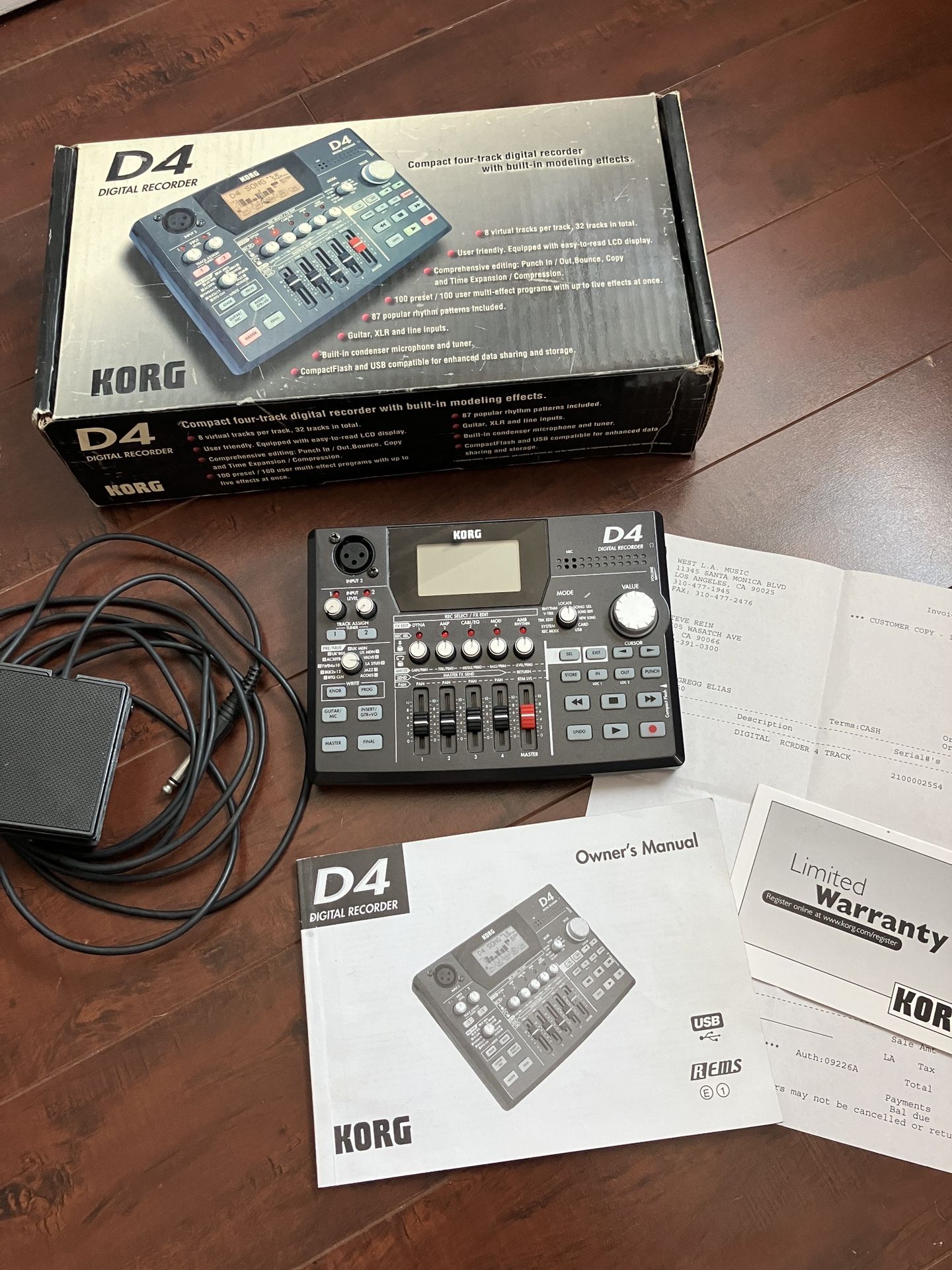 Korg D4 Digital Recorder ***no Power Supply***