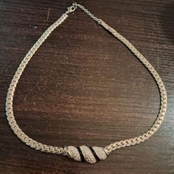 Christian Dior 14k Gold Fine Diamond Onxy Necklace 