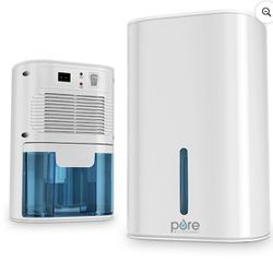 Pure Enrichment PureDry Mini Dehumidifier -  27oz Compact Water Tank Eliminates 300ml/day of Excess Moisture from Closets, Bathrooms, Boats, Kitchens,