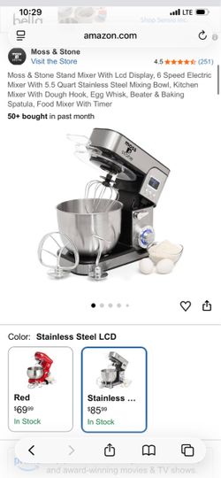 Moss & Stone Stand Mixer With Lcd Display