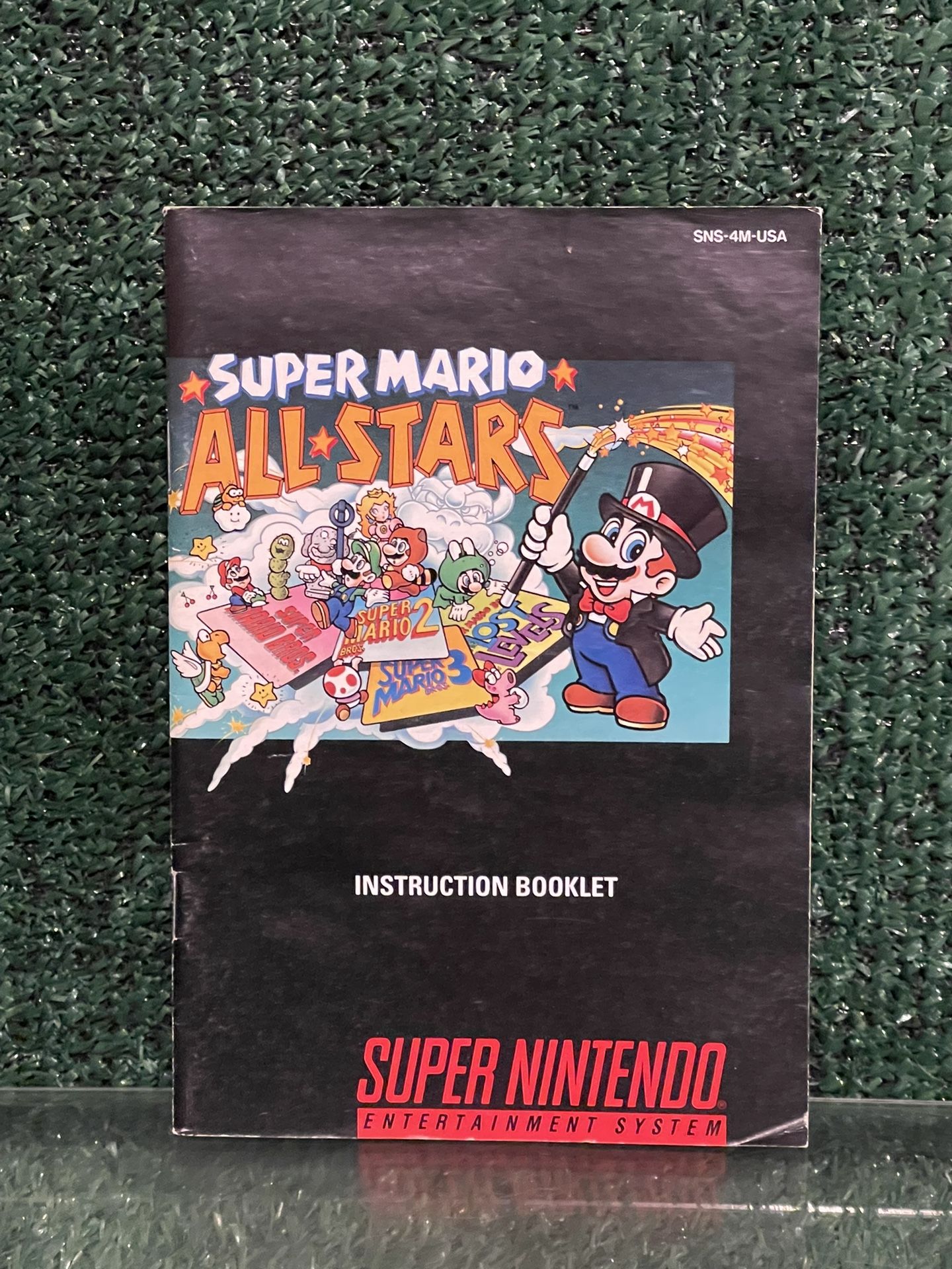 Super Mario All- Stars Super Nintendo 1993 SNES Authentic Instruction Manual Book .