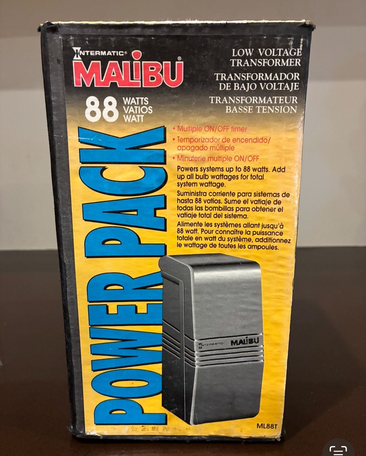 NEW Intermatic ML88T Low Voltage 88W Transformer w/Timer and Ground Shield for Outdoor Lighting