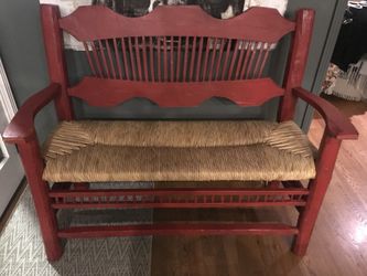 Rustic Red Bench - like new condition