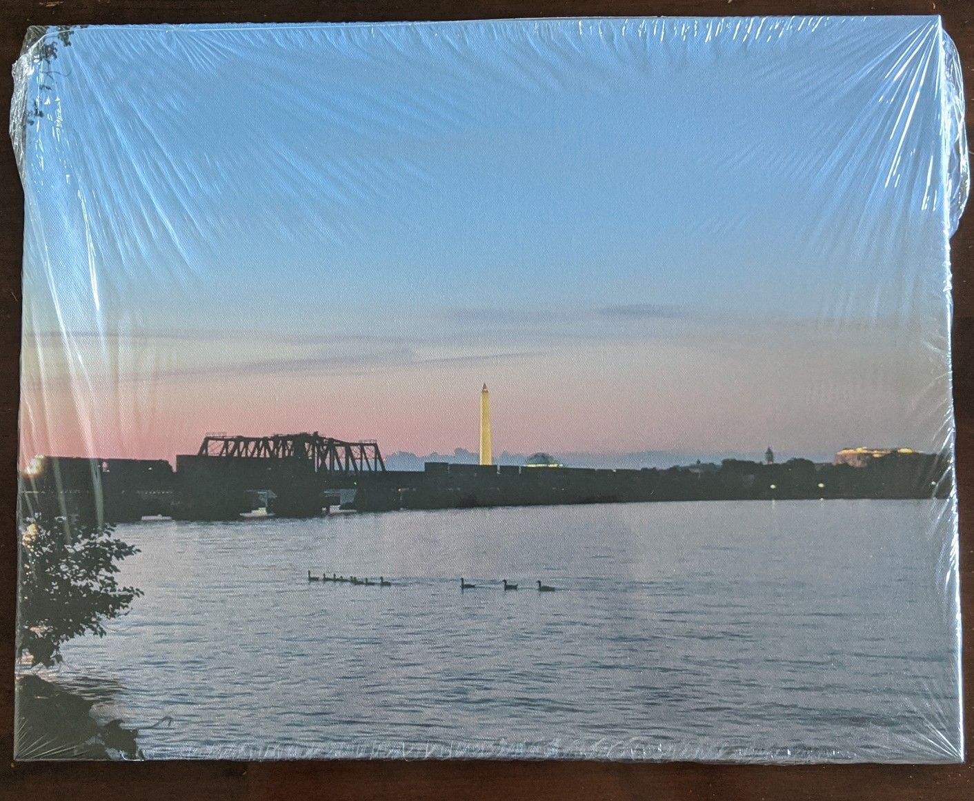 Washington monument sunset scenery canvas print wall art