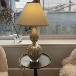 Ribbed Mercury Glass Table Lamp