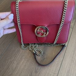 Authentic Gucci Crossbody Bag  Red Color