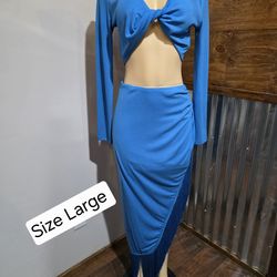 New Women's 2piece Fringe Skirt Set