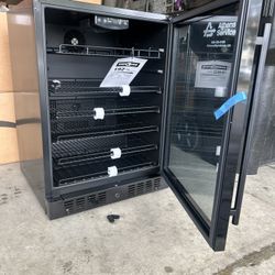 NewAir Beverage Fridge Cooler Black Stainless Steel