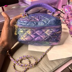 Purple/Iridescent Purse 