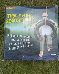 Spirit Halloween Tire Swing Zombie Boy