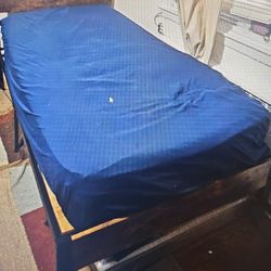 Contemporary metal and woodbed