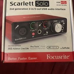Scarlett Focusrite Solo USB Audio Interface 
