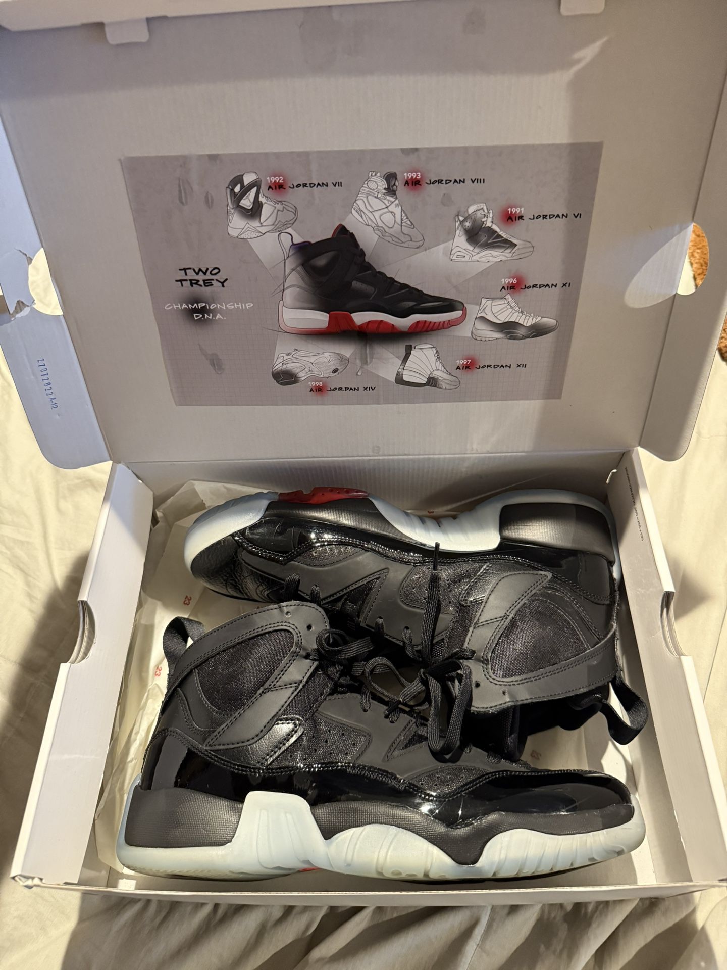 Jordan Jumpman Two Trey Black/University Red-Black Mens Size 12