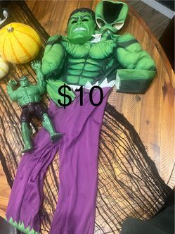 X-Small Kids Hulk Costume. Action Figure Included