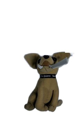 Vintage Taco Bell Chihuahua Plush Dog - Free Tacos Sign, Yo Quiero 90s