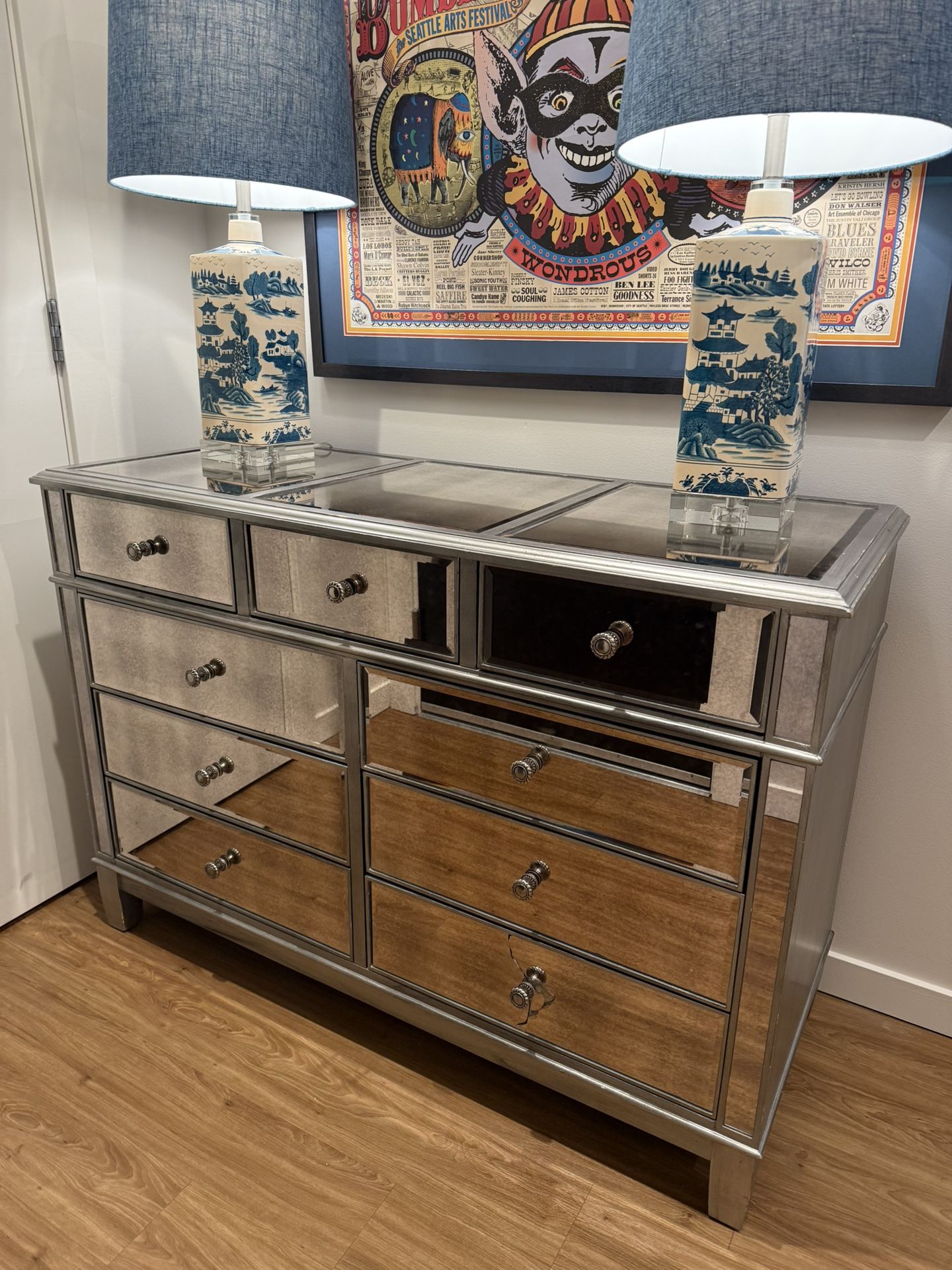 Pier 1 Hayworth 9-Drawer Mirrored Dresser