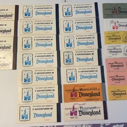 Disneyland Vintage Ticket Book Lot (1969–1979)