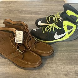 Leather Polo boots + Nike size 12 both for $35
