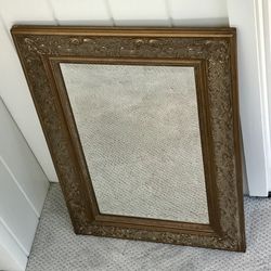 Golden decorative mirror