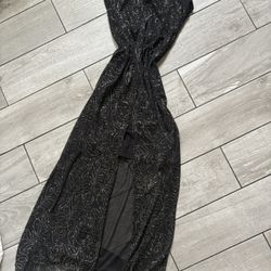 Authentic 90s whimsical goth sparkle maxi dress