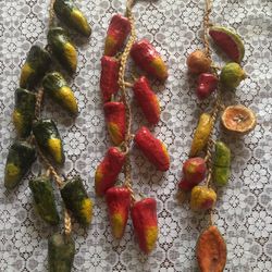 Southwestern Paper Mache Chili Pepper Ristras 