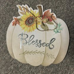 "Blessed" sign for hanging 