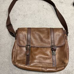 Fossil Leather Messenger Bag