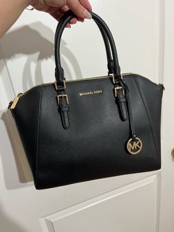 NWT! Michael Kors LARGE Ciara Satchel Black Leather