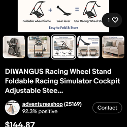 Racing wheel stand