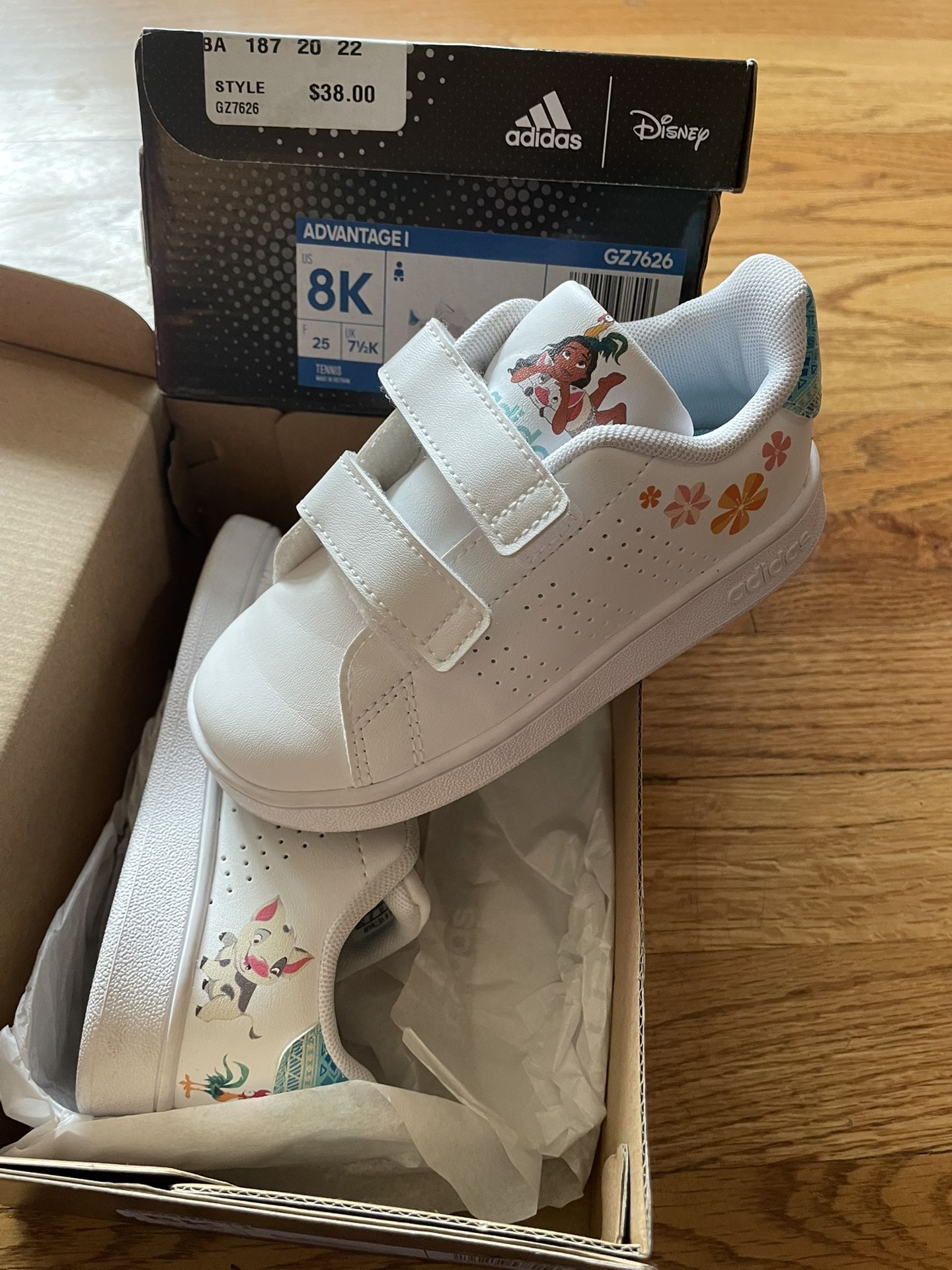 DISNEY toddler shoes- Sz 8- MOANA- good for TWINS GIRLS