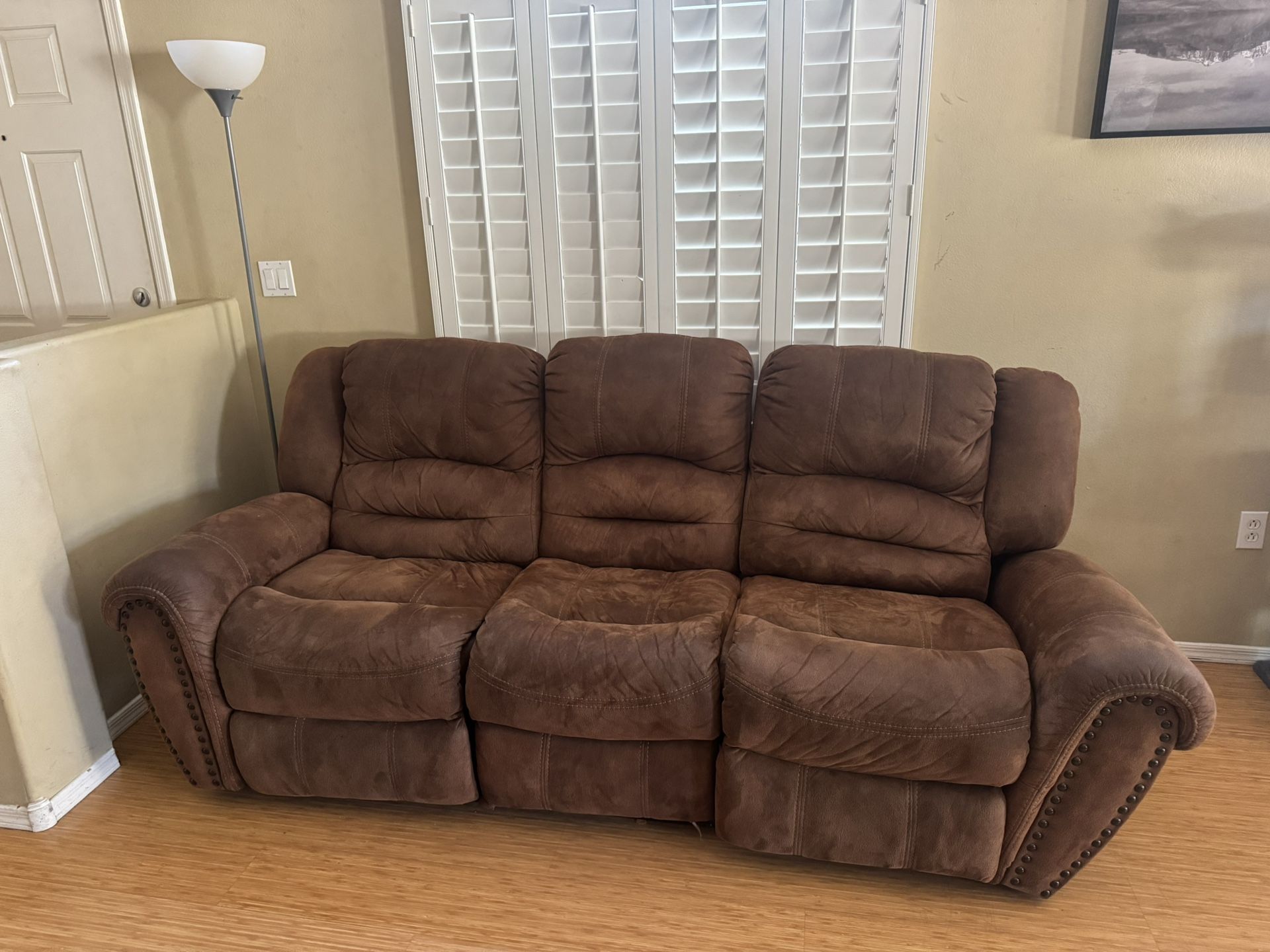 Brown Reclining Couch