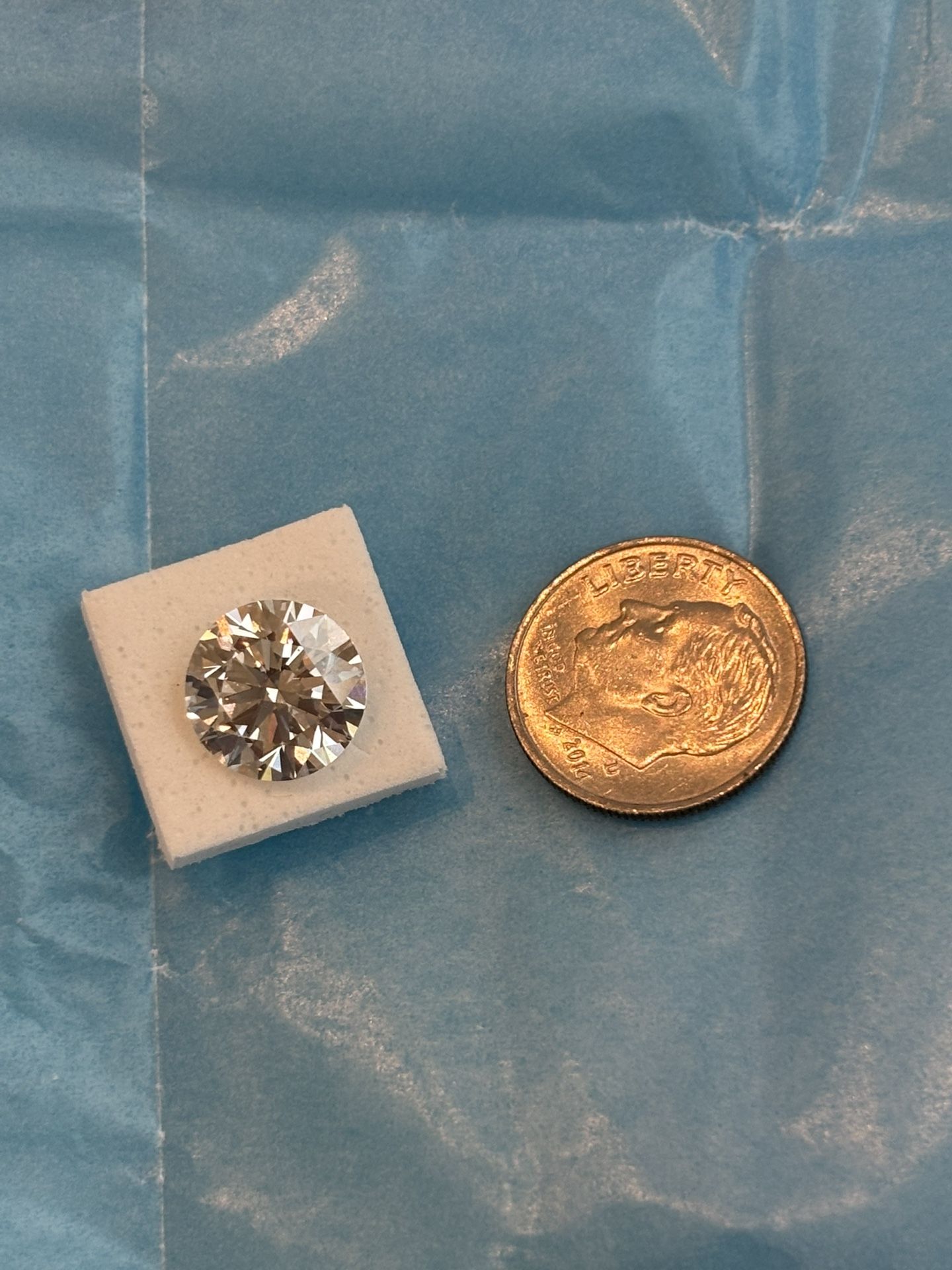 New Loose Certified 4.26 Carat Round Cut Lab Diamond G VS1