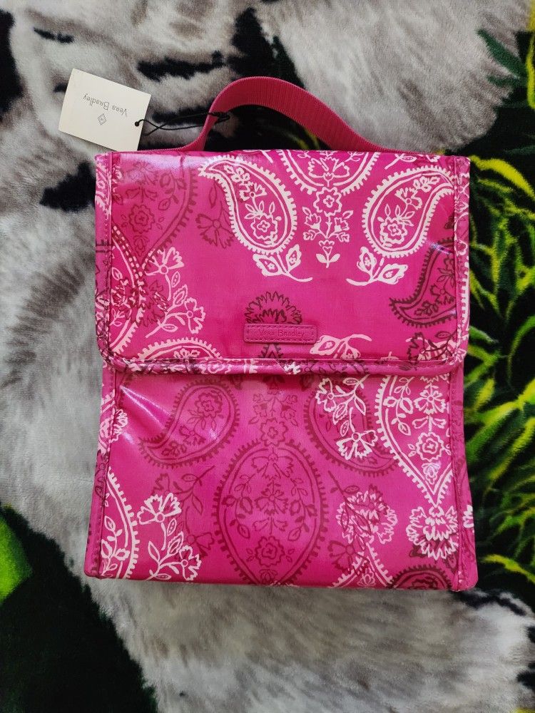 Vera Bradley Pink Paisley Lunch, Snacks, Cooler, OR Multi-functional bag