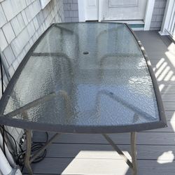 6 Foot Glass Table 