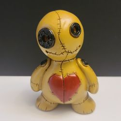 Detailed Crafted RED-HEART VOODOO Doll Incense Holder, Resin 