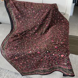 Embroidered Indian shawl 