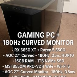 PC Gamer + Monitor 1080p