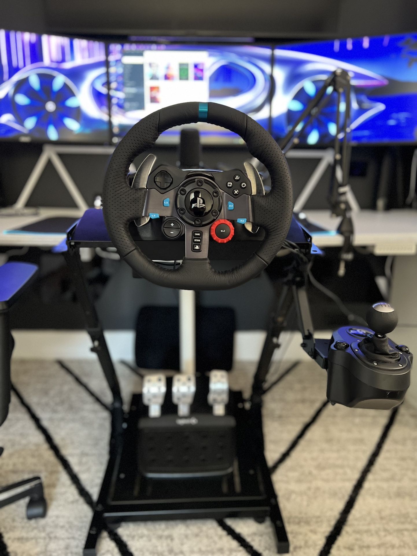 Logitech Driving Force Pro Feedback Steering Wheel Pedals E-UJ11 PC PS2 PS3  900 degrees for Sale in Arlington, TX - OfferUp