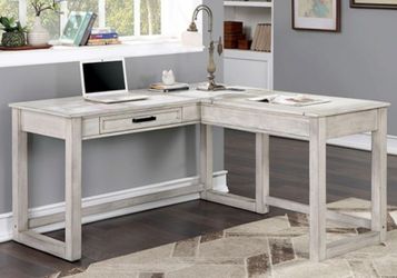 Brand New Antique White Corner Office Desk