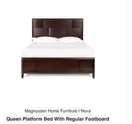 Queen Platform Bed with mattress
