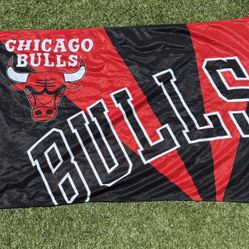 Chicago Bulls Black/Red 2013 NBA Vertical Hanging Banner Flag 29” x 42”