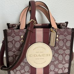 Coach Signature Stripe Satchel