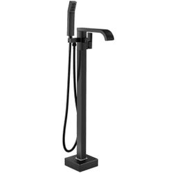 AKLFGN
Single-Handle Freestanding Floor Mount Roman Tub Faucet Bathtub Filler with Hand Shower in. Matte Black