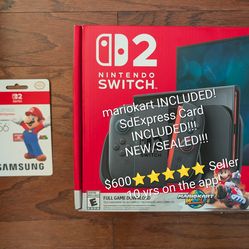 Switch 2 with Mariokart + Sd Micro Express