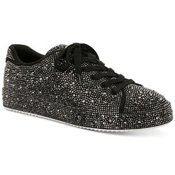 I.N.C. International Concepts Lola Rhinestone Sneakers Black Size 7 1/2M