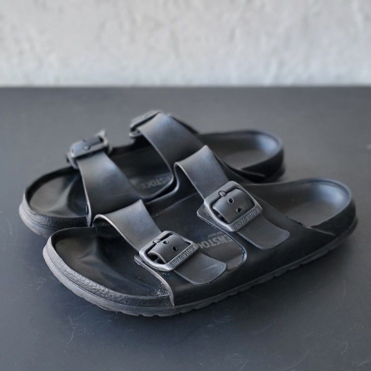 Birkenstock Arizona Essentials EVA Metallic Anthracite Sandals Size 36