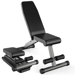 Finer Form 5-in-1 Adjustable Weight Bench - Foldable 