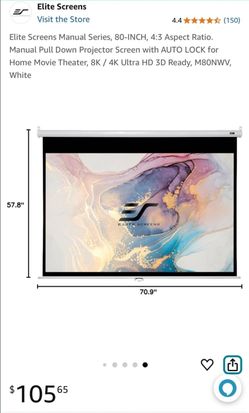 Elite Screens Manual 80" Projector Screen