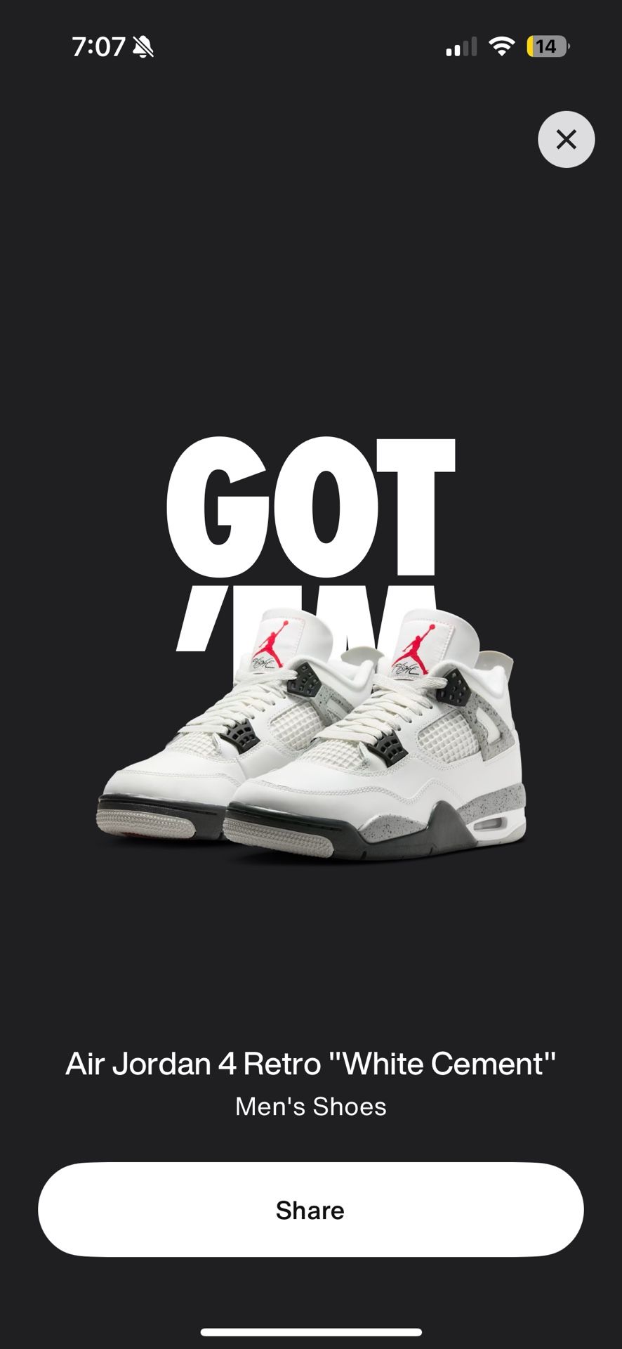 Air Jordan Cement 4s